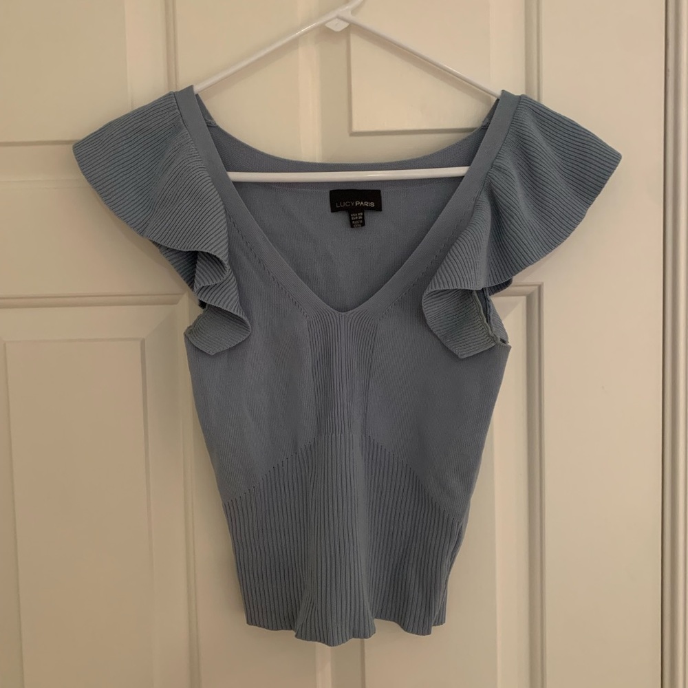 Lucy Paris Light Blue Top